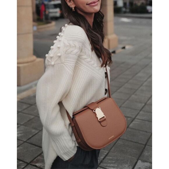 Senreve Crossbody Bag in Brown with Gold Accent - Picture 11 of 12